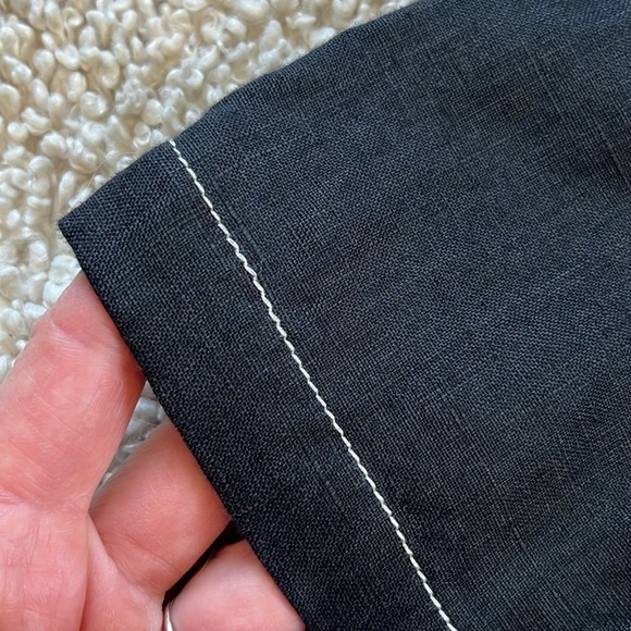 LISA BAYNE Black Linen Tunic Size XS - Picture 6 of 13